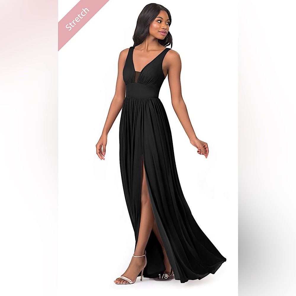 Azazie Belize BRIDESMAID black unaltered dress